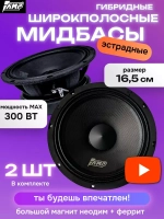 динамики 16,5 в машину мидбасы широкополосные 2шт ()