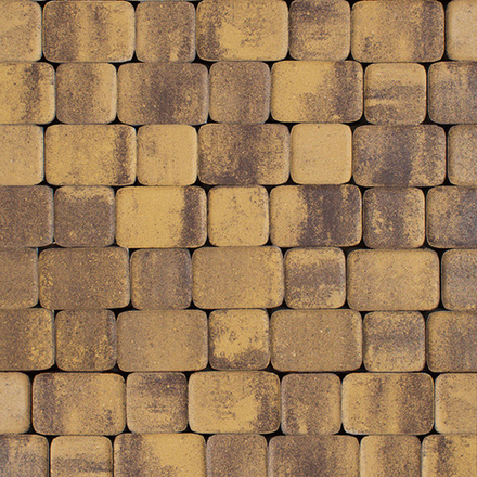 Тротуарная плитка КЛАССИКО - Листопад гладкий Янтарь, комплект из 2 видов плит