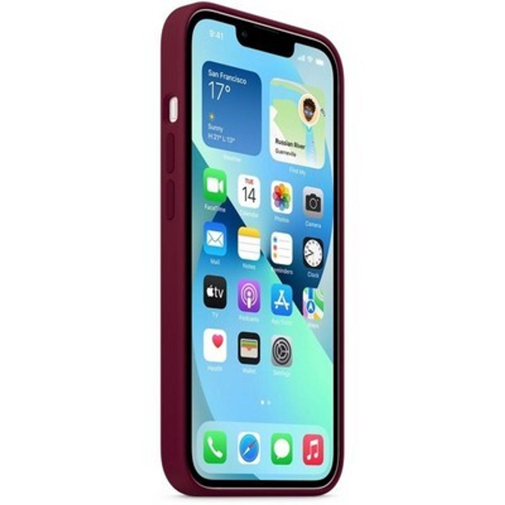 Накладка iPhone 14 силикон бургунди