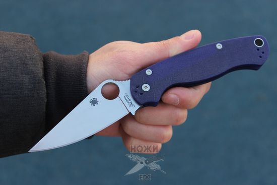 Нож складной Spyderco Paramilitary 2 C81GPDBL2 c клинком из стали CPM-S110V, рукоять G10