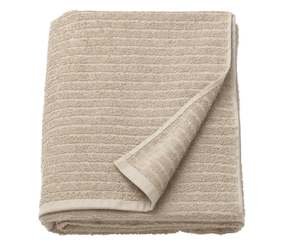 VAGSJON ВОГШЕН Полотенце банное, светло-бежевый,100х150 см