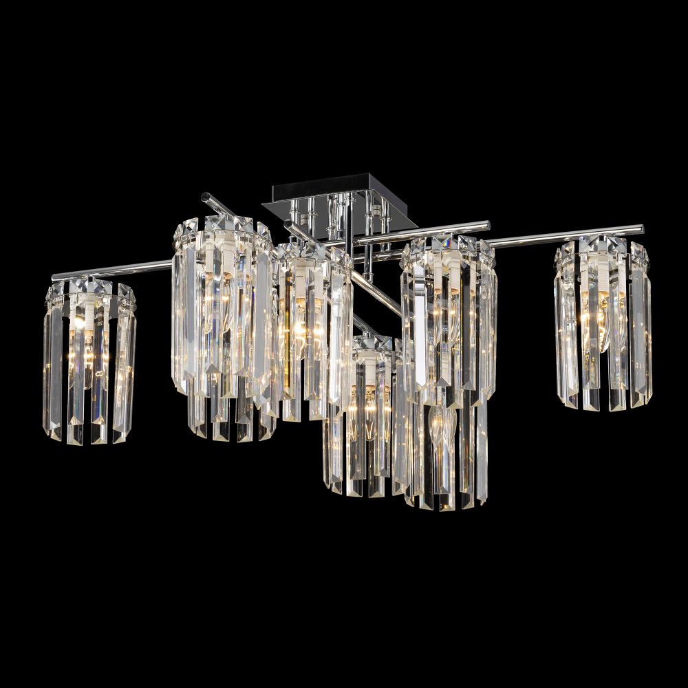 Citilux AXIS CL313281 Люстра хрустальная потолочная Хром