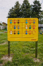 Уличный игровой развивающий модуль Цветные домики