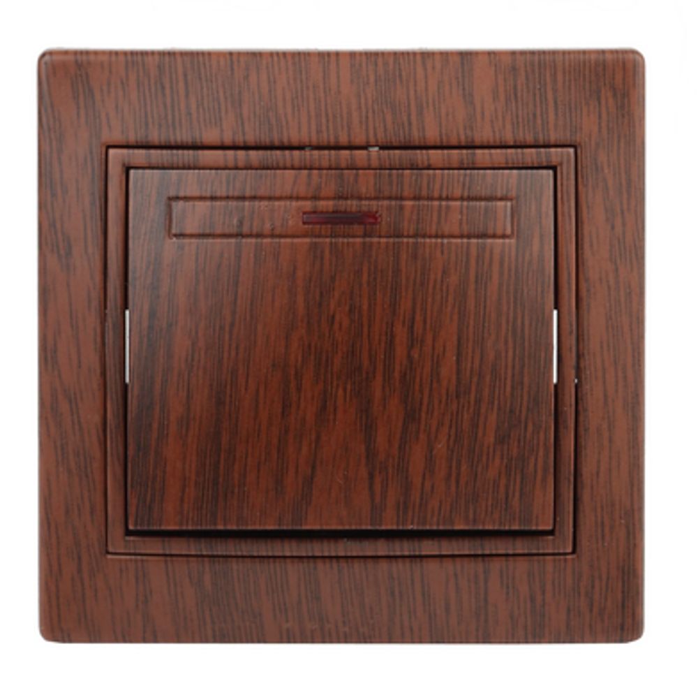 ЭРА Intro Plano Венге Выключатель с подсветкой 10АХ-250В, скрытая установка 1-102-10 Б0030036