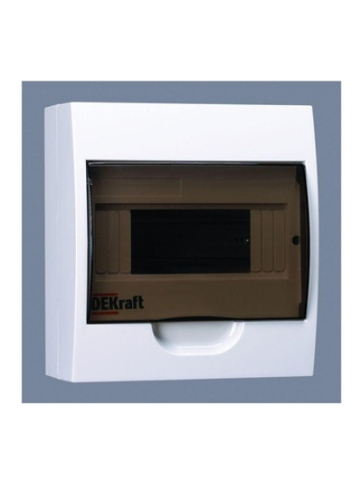 Корпус навесной ЩРН-П-8 20х18х10 8мод. IP41 пластик. DEKraft 31010DEK