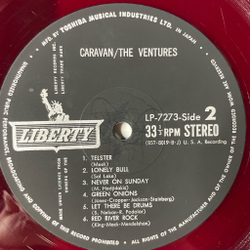Винтажная виниловая пластинка LP The Ventures Caravan (Japan 1965) (No Obi) (Red Wax Vinyl)