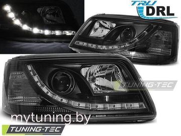 Фары передние TRUE DRL BLACK для VW T5 04.03-08.09