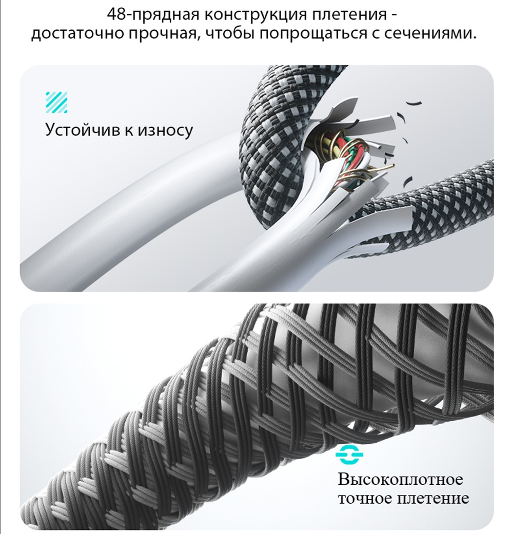 Кабель USB - Type C Romoss CB3038 1.2метра Black