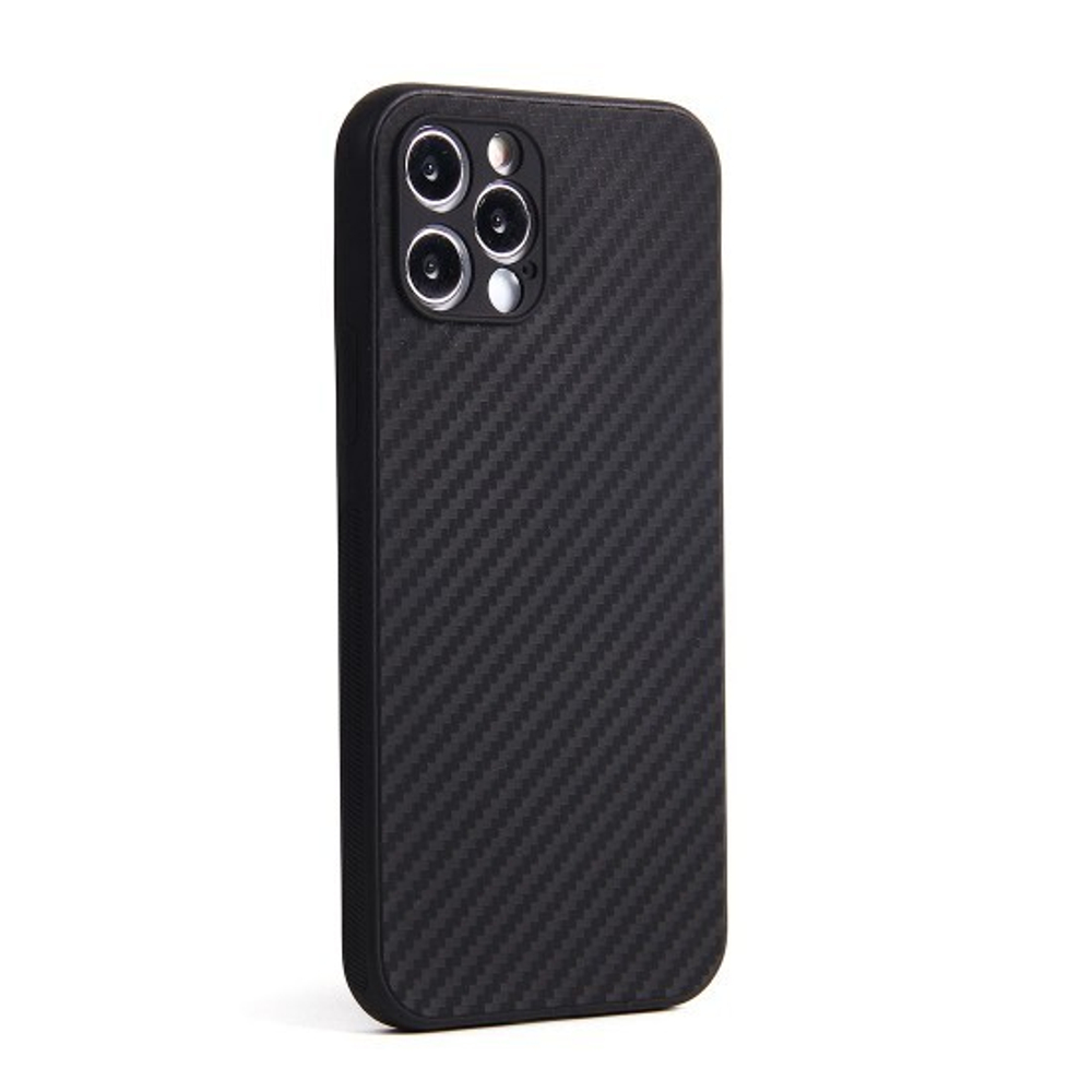 Чехол ТПУ карбон для iPhone 12 Pro, 011068 Черный
