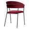 Стул Stefany, винный велюр, черный ножки