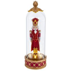 GAEM Фигурка декоративная "Щелкунчик" в стекл колбе с подсветкой, L11,5 W11,5 H34,5 см, (3хAAA н/п)
