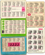 Набор из 5 переливных (стерео) Календариков . Мультфильмы СССР 1980, 1982, 1984, 1985, 1986 гг.