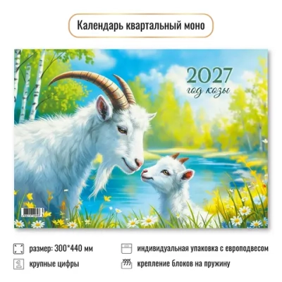 Календарь моно 2027 символ года Материнская любовь