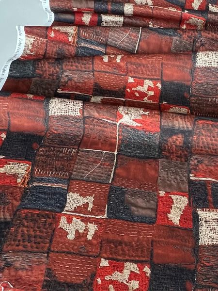 В ПУТИ, ЛОСКУТЫ, ЗЕМЕЛЬНЫЕ ЦВЕТА, ЯПОНСКИЙ СТИЛЬ - 100% хлопок 4