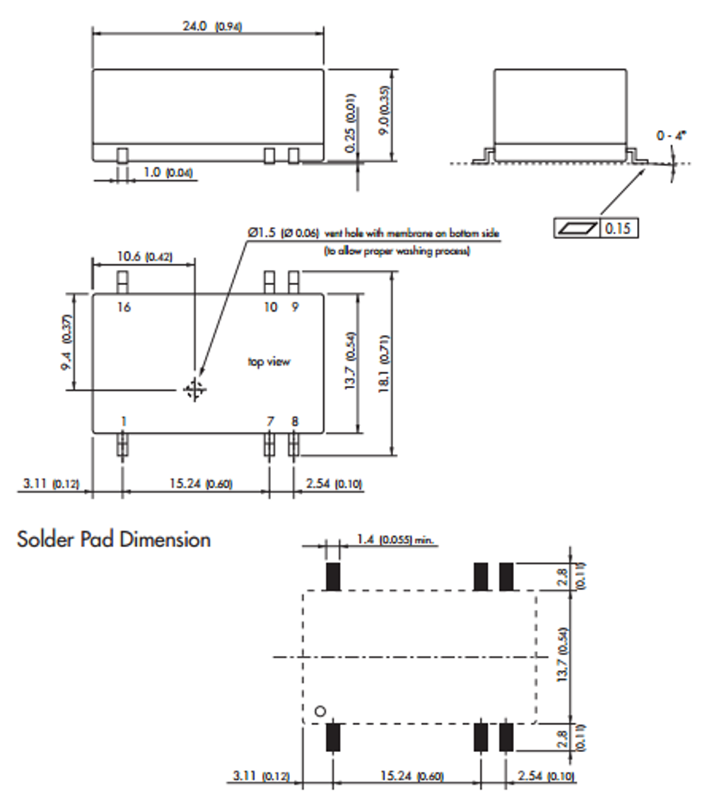 Преобразователь AC-DC сетевой TRACO POWER TES 2N-2423