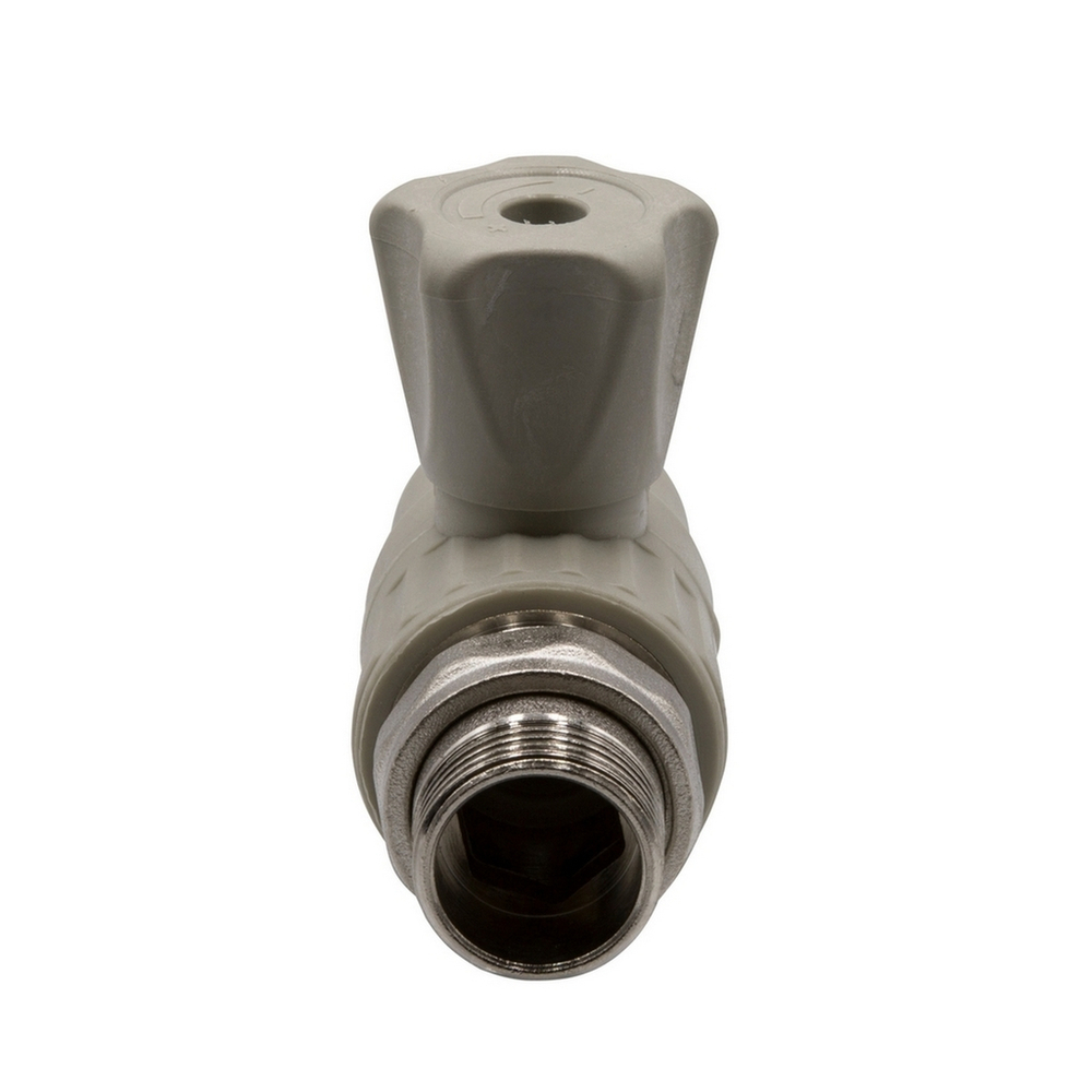 Кран американка шар 25-3/4'' прямой EVER® plast  СЕРЫЙ (Россия)