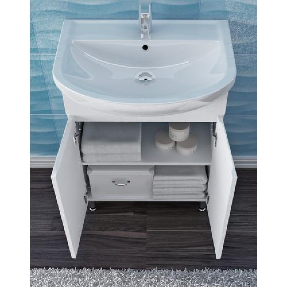 Тумба ЮВЕНТА МОНИКА М2-60 белая под умывальник Arteco-60