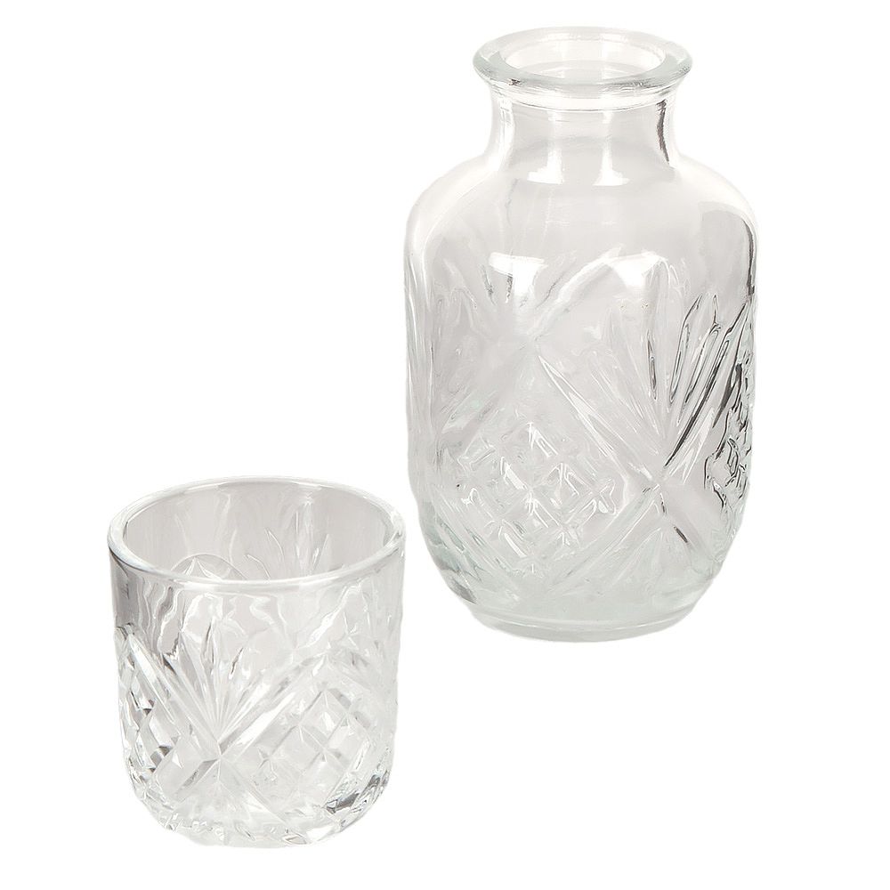 Графин со стаканом, набор 2пр. 570мл/160мл (стекло) (индивидуальная упаковка)