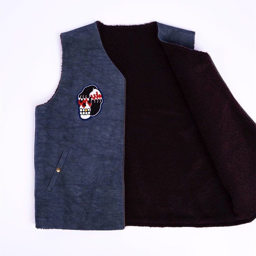 Жилет Canvas Alpaca with chain stitch