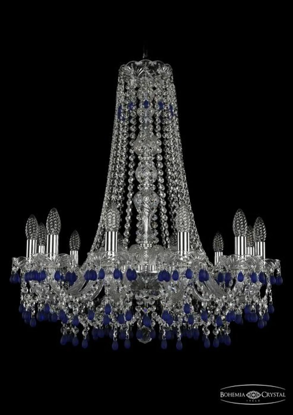 Подвесная люстра Bohemia Ivele 1410/12/240/h-74/Ni/V3001