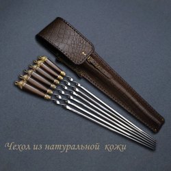 Подарочный набор шампуров "Волки"