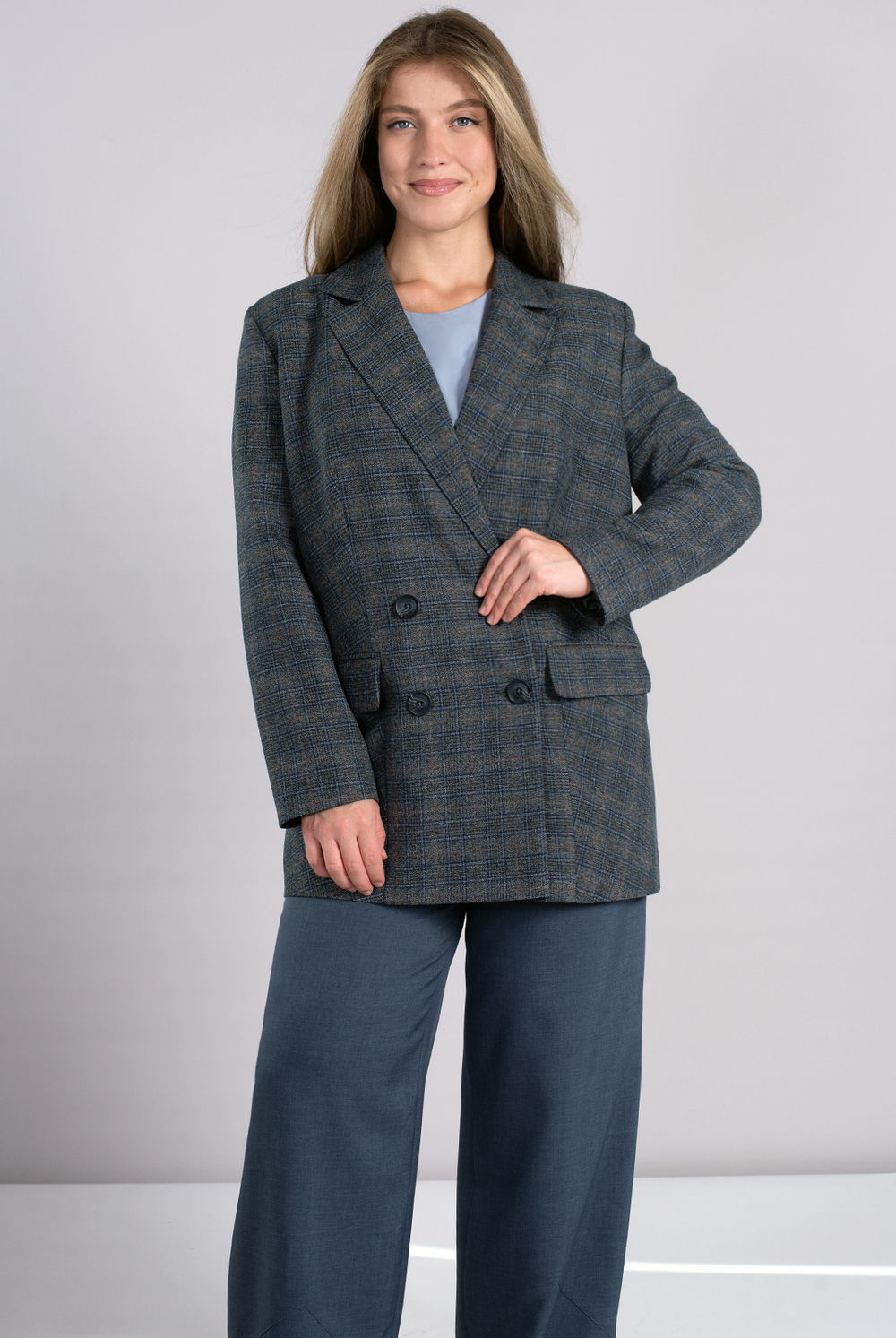 Жакет женский 4031АП, клетка #406Кла044031АП