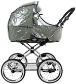 Детская коляска Roan Bass Next Classic d14 2.0 3 в 1 с автокреслом Tutis Elo Lux EduSky Black BSNC/92/2 Sage Green/Black/руч.Black