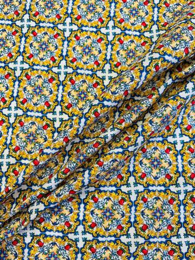 Лен Dolce&Gabbana белый с разноцветной майоликой