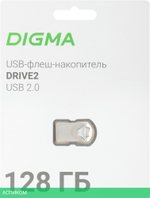 USB Flash-накопитель Digma DRIVE2 128GB USB 2.0 серебристый (DGFUM128A20SR)