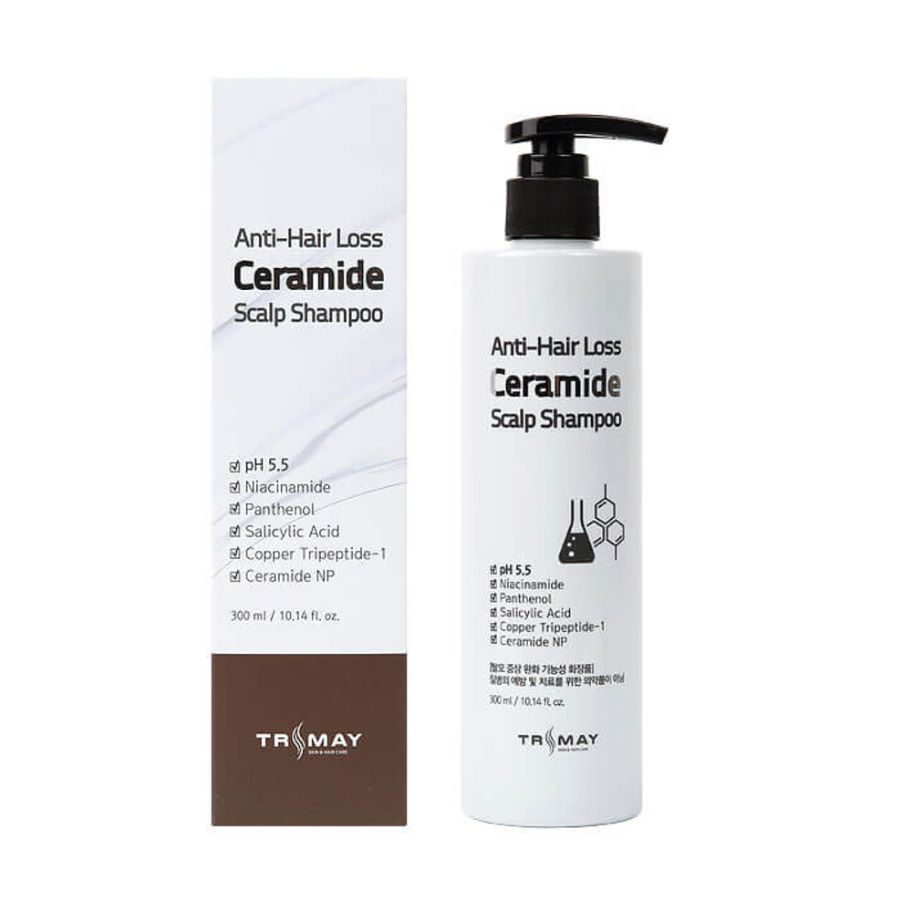 Trimay Anti-Hair Loss Ceramide Scalp Shampoo шампунь с керамидами для чувствительной и сухой кожи головы (pH5.5)