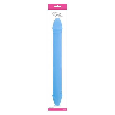 Голубой двусторонний фаллоимитатор ESPRIT AQUA - 35 см. (Цвет: голубой)