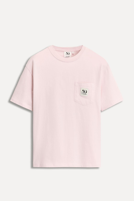 ZARA ФУТБОЛКА С НАШИВКОЙ, ЦВЕТ РОЗОВОГО ДЕРЕВА