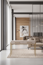 Стол-консоль Ist Casa Роззи с 2-мя ящиками, 120х55х78 см, бежевый