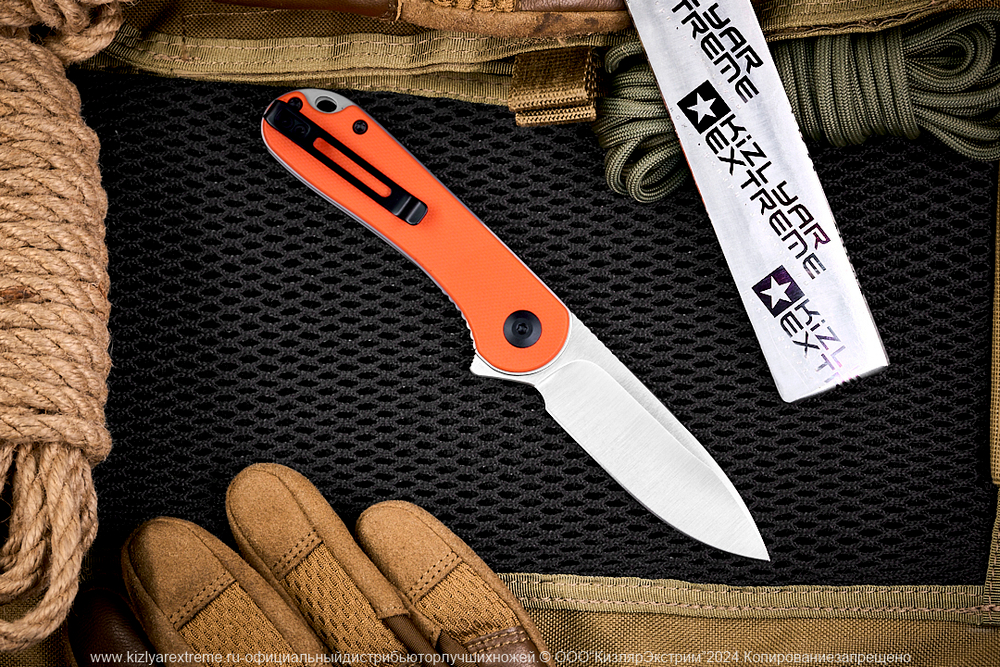 Нож Civivi Elementum C907R сталь D2 Satin Finished рукоять Orange G10
