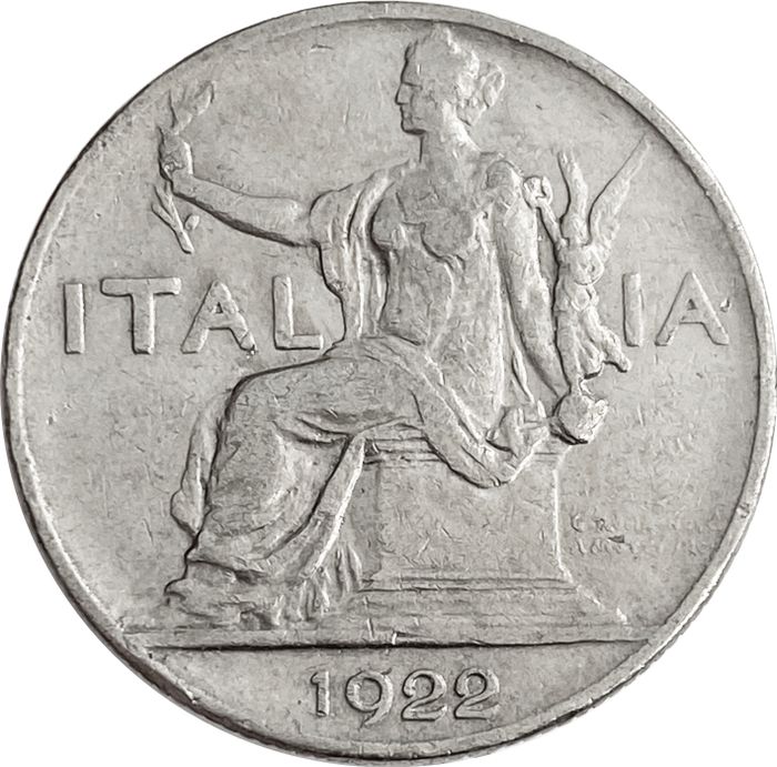 1 лира 1922 Италия XF