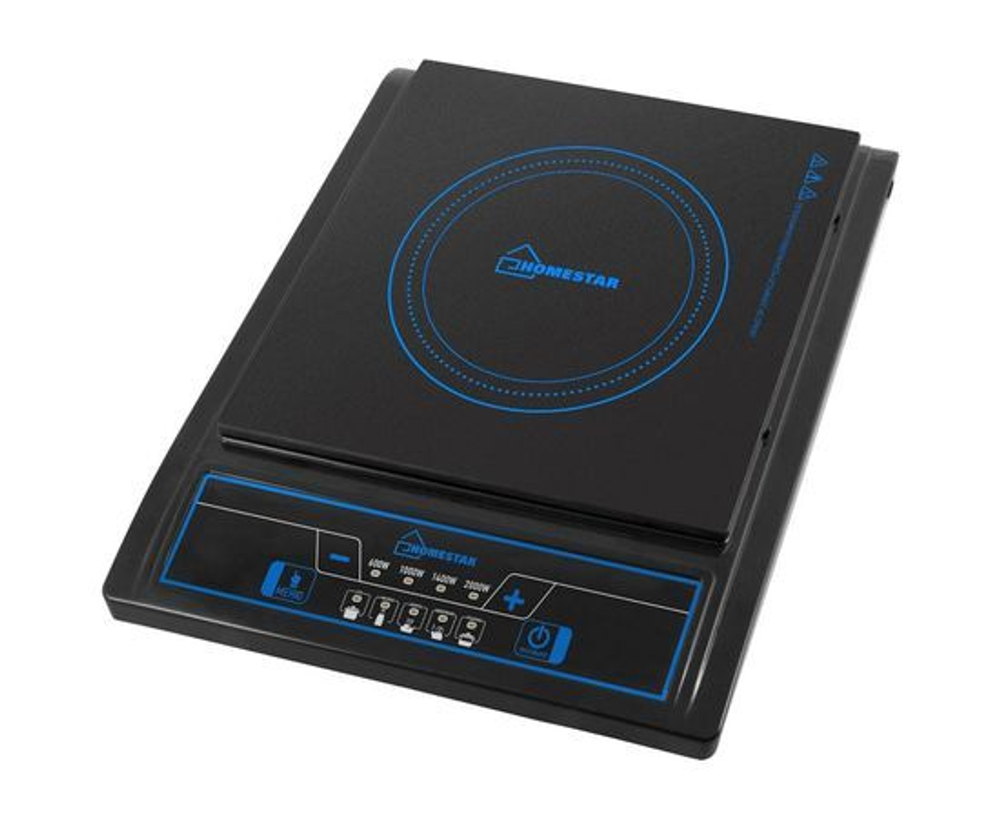 Плитка индукционная (стеклокерамика) HS-1101, 1 конфорка 2кВт, 5 режимов, HomeStar 2912