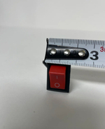 Рокерный (ON-OFF) выключатель, мини, прямоугольная, красная клавиша, TG (1 шт.)
