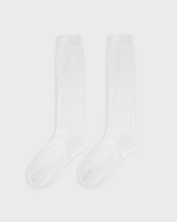 Гольфы из мерсеризованного хлопка молочный