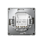 ARTGALLERY 2-клавишный ВЫКЛЮЧАТЕЛЬ с подсветкой, сх.5а, 10АХ, механизм, быстрозажим. клем., МОККО