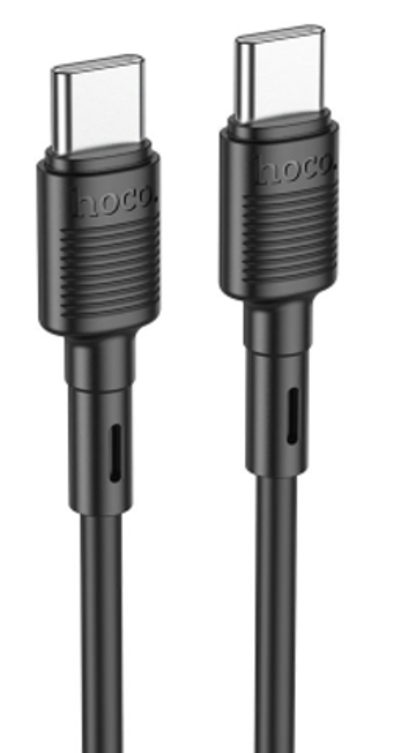 Кабель Hoco X83 Victory 60W (Type-C) на (Type-C) 100см силиконовый (черный)