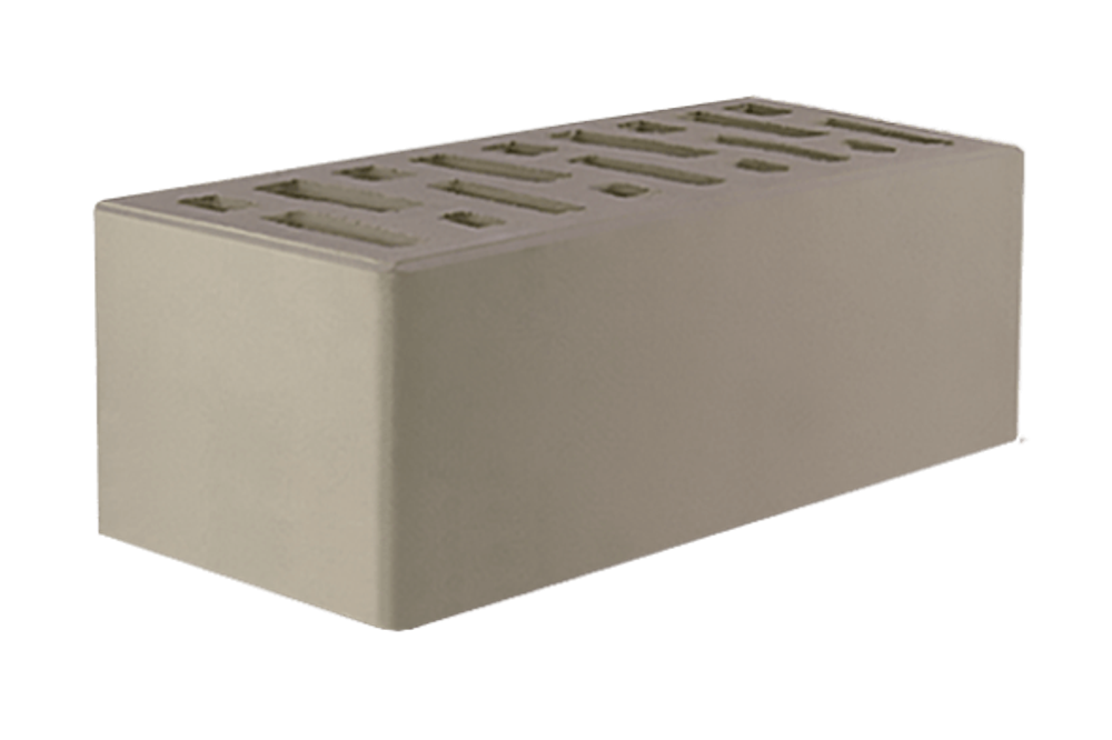Кирпич лицевой Серый, Гладкий, 1,4NF250х120х88 мм