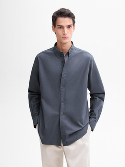 Massimo Dutti Рубашка из 100% хлопка, антрацитово-серый