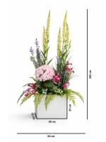 Напольная композиция из искусственных растений и цветов