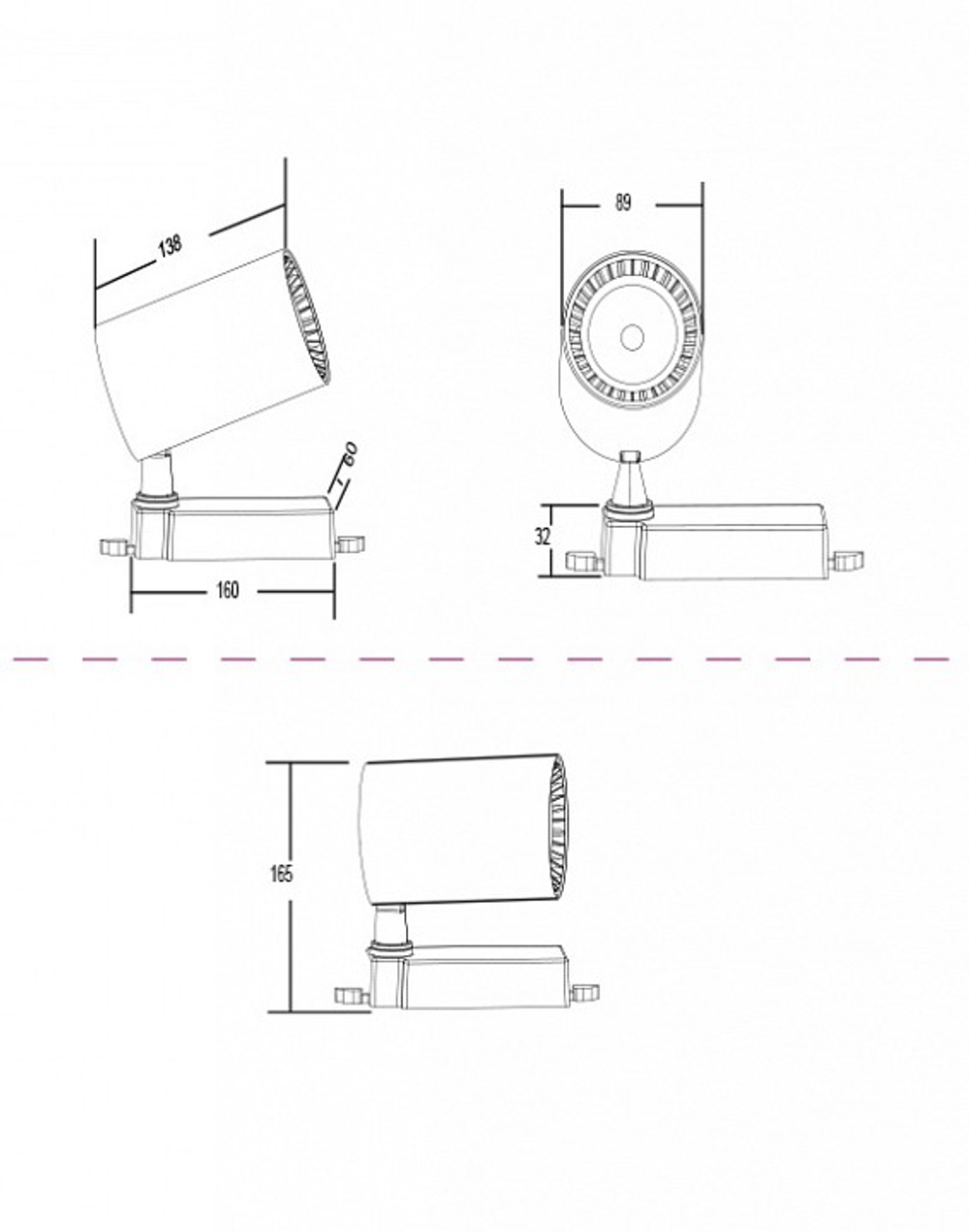 Светильник на штанге Maytoni Technical Vuoro TR029-3-30W3K-W