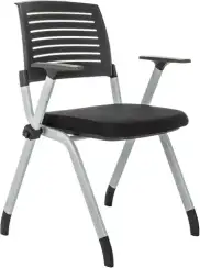 Стул Бюрократ X-Click черный на ножках металл серый