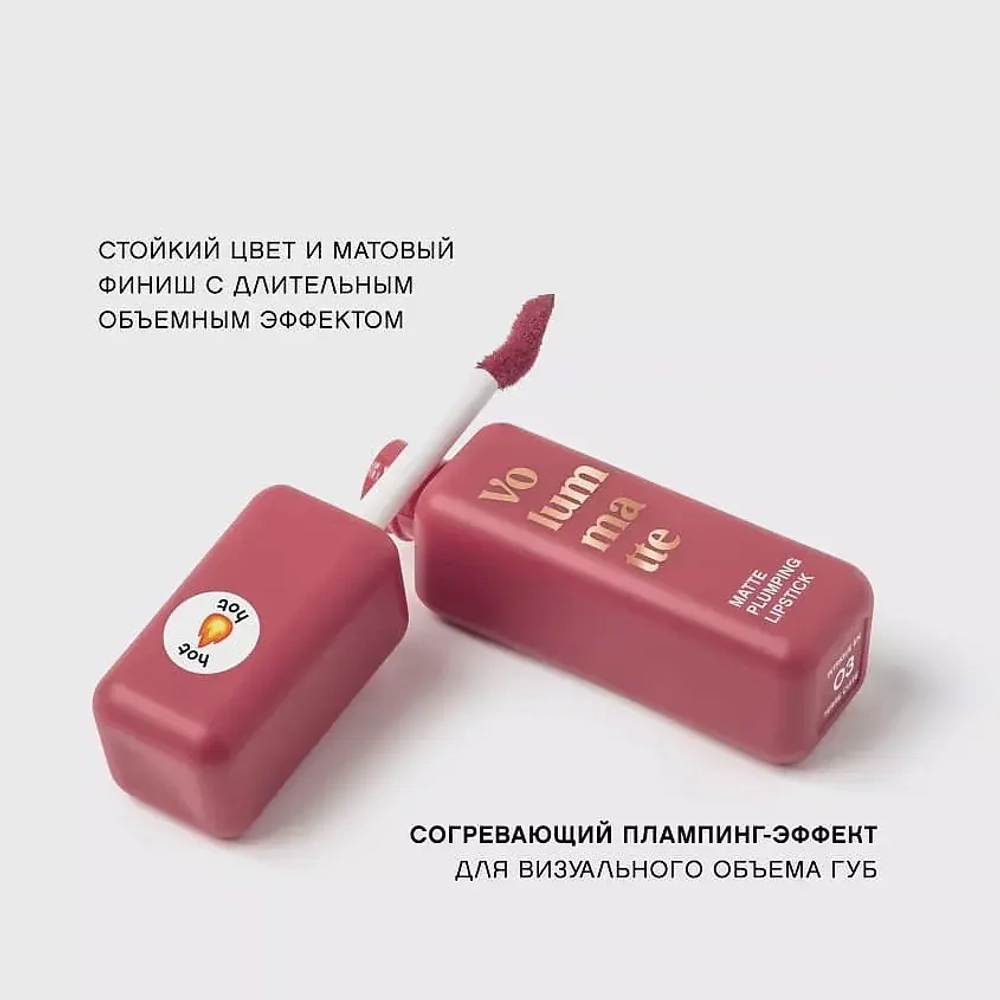 Vivienne Sabo Volummatte Matte Plumping Lipstick Жидкая матовая помада для губ с плампинг-эффектом 03 Терракотовый