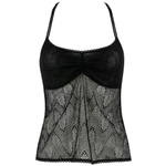 Топ Ashley с цветочной вышивкой на спинке (Размер: 40-42) (Цвет: черный)