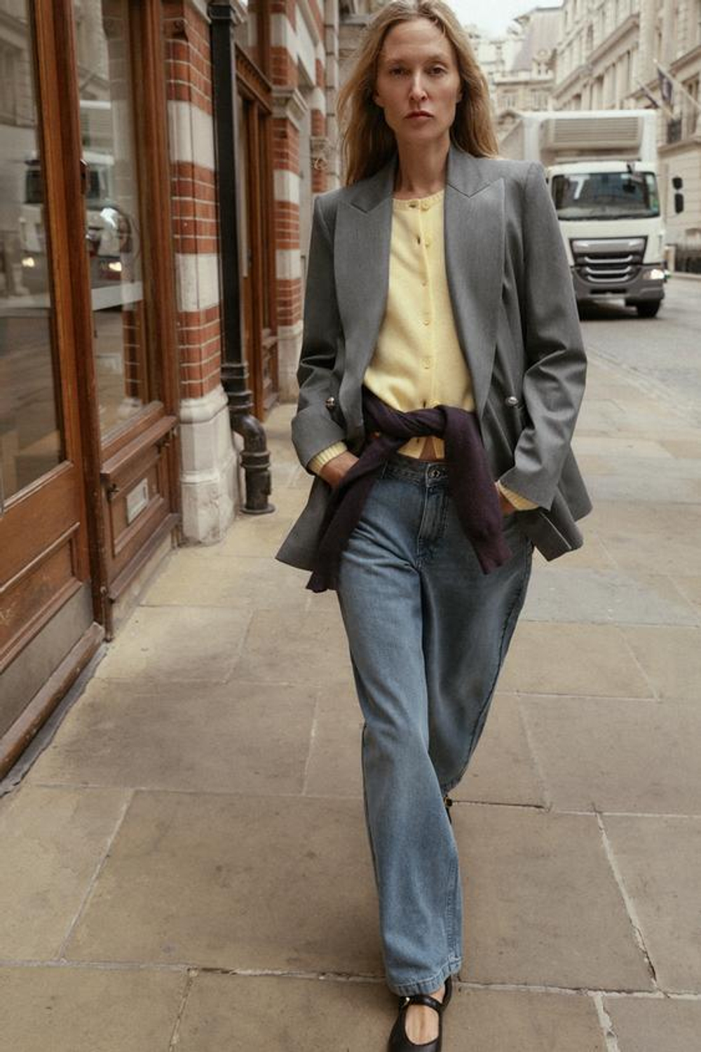 ZARA ДЖИНСЫ BAGGY СО СРЕДНЕЙ ПОСАДКОЙ, ИНДИГО