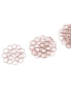 Кольцо Arta-F, 15 мм, металл, серебристый пион 168