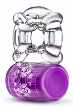 Фиолетовое эрекционное виброкольцо Pleaser Rechargeable C-Ring (Цвет: фиолетовый)